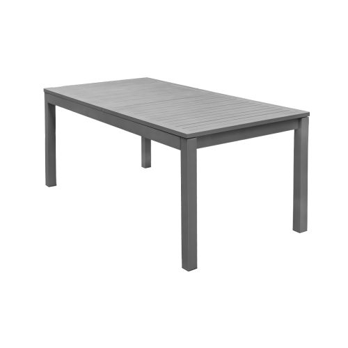 Gartentisch Turin aus Aluminium - Farbe: graualuminium, Länge: 2400 / 1800 mm, Breite: 900 mm, Höhe: 760 mm