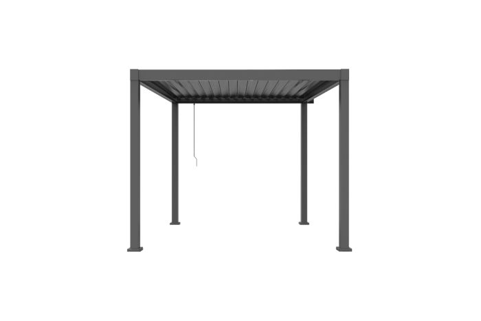 Pergola Dallas aus Stahl & Aluminium - Farbe: anthrazit, Länge: 3000 mm, Breite: 3000 mm, Höhe: 2500 mm