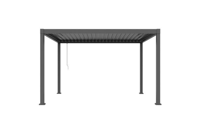 Pergola Dallas aus Stahl & Aluminium - Farbe: anthrazit, Länge: 4000 mm, Breite: 3000 mm, Höhe: 2500 mm