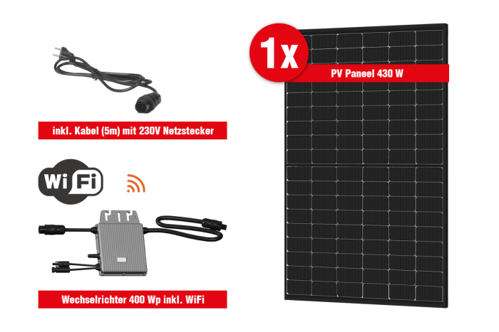 Balkonkraftwerk Power Plus Max - 400 Wp