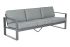 Gartensofa 3-Sitzer Madrid aus Aluminium - Farbe: graualuminium, Tiefe: 780 mm, Breite: 2250 mm, Höhe: 700 mm, Sitzhöhe: ca. 430 mm