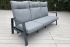 Gartensofa Venedig mit Polsterung & verstellbarer Rückenlehne aus Aluminium - Farbe: anthrazit, Tiefe: 790 mm, Breite: 1930 mm, Höhe: 960 mm