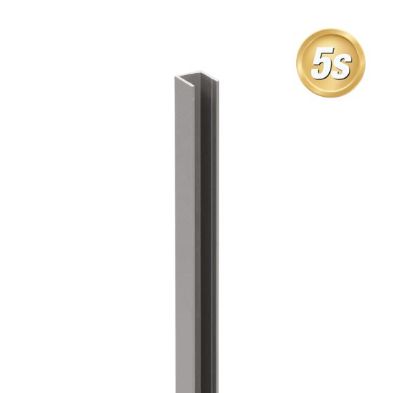 Alu U-Profil - Farbe: dunkelgrau 5S, Länge: 150 cm