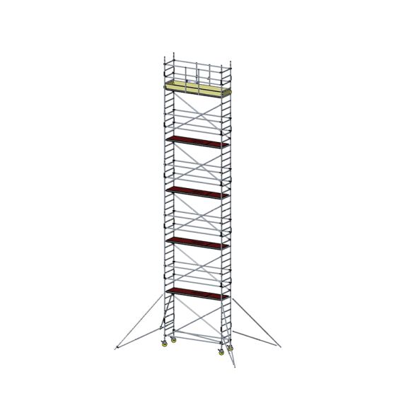 Alu Fahrgerüst Mod. D neue Norm MOBILE - Breite: 0,70 m - Gerüstl.: 2,50 m, Gerüsth.: 11,30 m