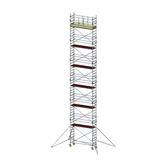 Alu Fahrgerüst Mod. D neue Norm MOBILE - Breite: 0,70 m - Gerüstl.: 1,80 m, Arbeitsh.: 14,30 m