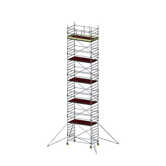 Alu Fahrgerüst Mod. E neue Norm MOBILE - Breite: 1,30 m - Gerüstl.: 1,80 m, Arbeitsh.: 12,30 m