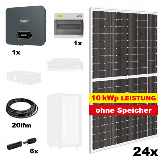 Photovoltaik POWER PLUS MAX 2 Komplettanlage - Gesamtleistung: 10 kWp, ohne Speicher