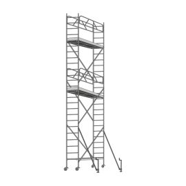 Alu Fahrgerüst Mod. B - Breite: 0,60 m, Länge: 2,00 m - Arbeitshöhe: 8,15 m