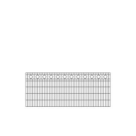 Schmuckzaun Barcelona - Ausführung: anthrazit beschichtet, Höhe: 103 cm, Länge: 251 cm