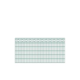 Schmuckzaun Barcelona - Ausführung: grün beschichtet, Höhe: 123 cm, Länge: 251 cm