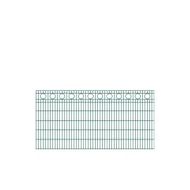 Schmuckzaun Rom - Ausführung: grün beschichtet, Höhe: 123 cm, Länge: 251 cm