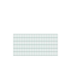 Doppelstabmattenzaun David 6/5/6 mm - Ausführung: grün beschichtet, Höhe: 123 cm, Länge: 251 cm