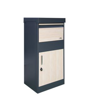 Paketkasten Mod. 50H - Farbe: anthrazit, Holzoptik